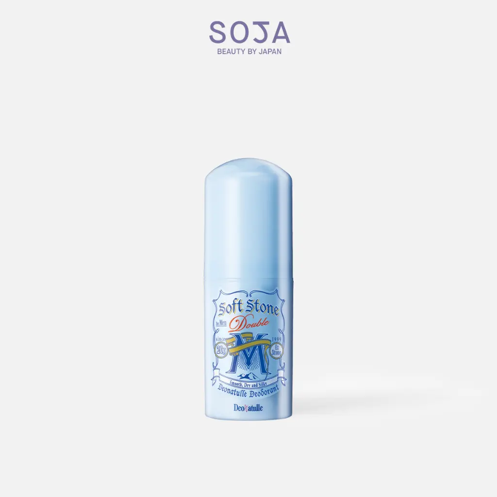 Lăn khử mùi đá khoáng dạng sáp bạc hà cho nam 20G Deonatulle Soft Stone Double Deodorant for Men