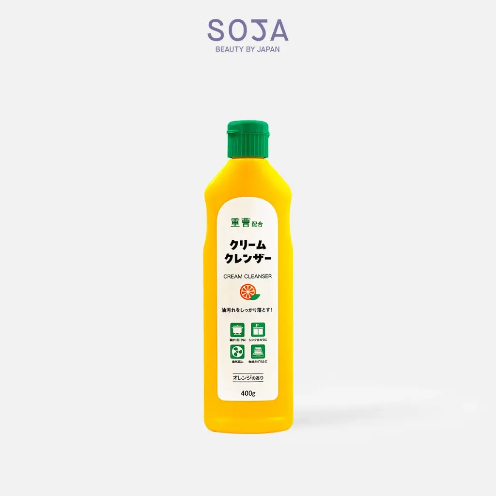 Kem tẩy rửa Hương cam 400g Mitsuei Baking Soda Cream Cleanser Orange