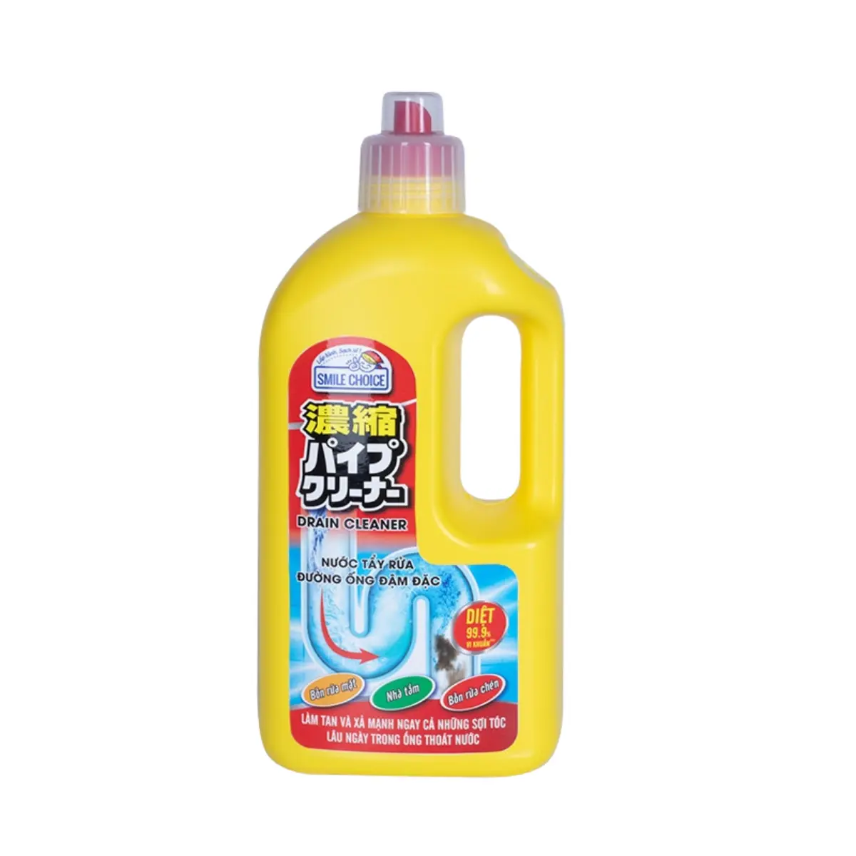 Nước tẩy rửa đường ống đậm đặc 1L Smile Choice Drain Cleanser 